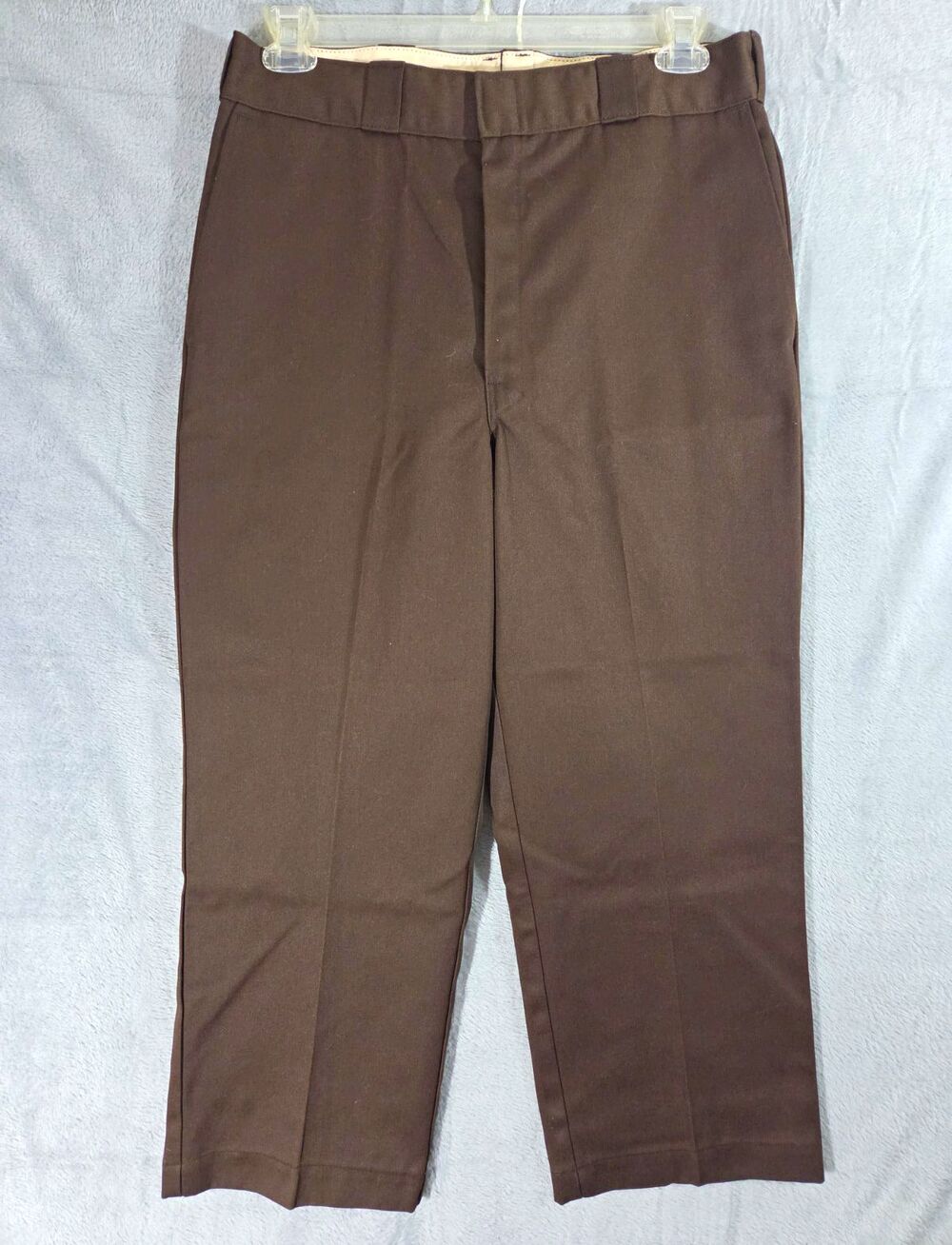 CROPPED Vintage Dickies 874MH 32X26 USA Made Men's Rare Mahogany Brown Pants Y2K